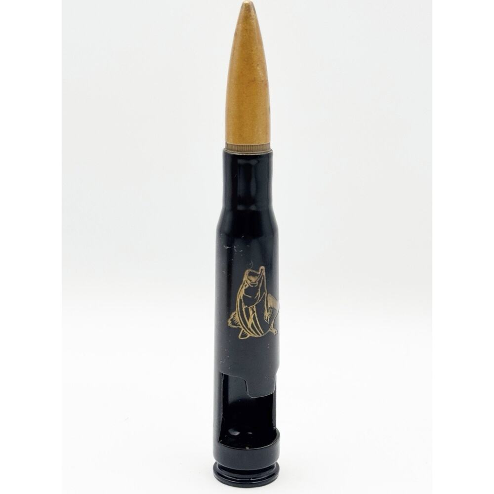Bottle Breacher .50 Cal Ammo Bullet Casing Opener Real Military Brass Fish Theme